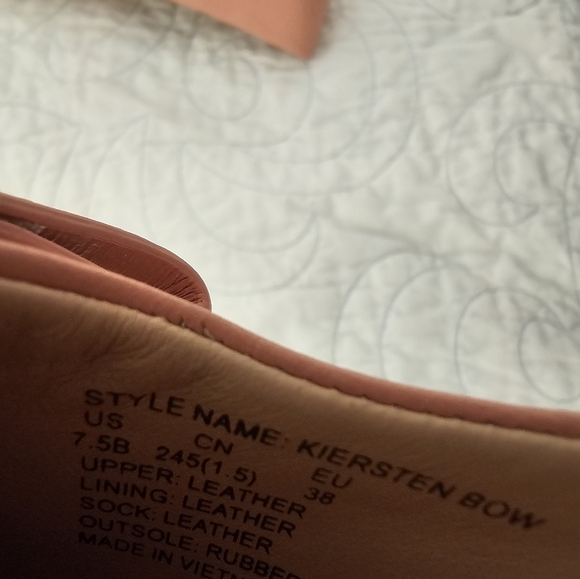 Kate Spade Kiersten Bow Leather Flats Light Pink Women's Size 7.5B - Picture 6 of 12